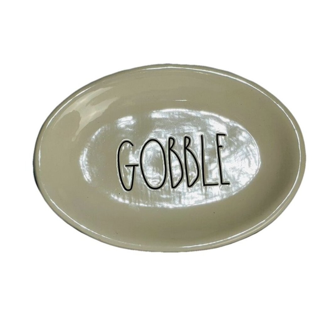 Rae Dunn "Gobble" Oval Plate From Artisan Collection